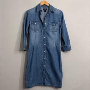 Polo by Ralph Lauren Blue Long Sleeve Denim Dress